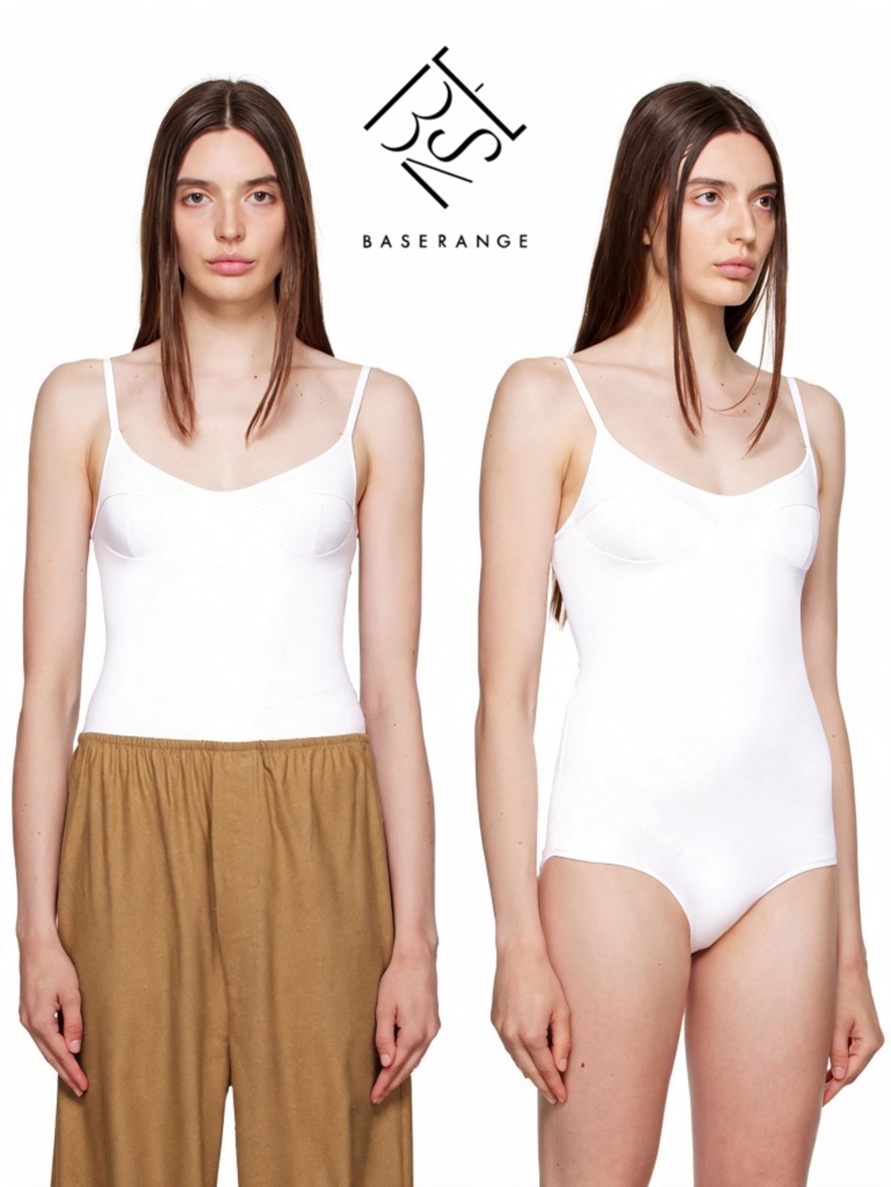 Baserange White Scoop Bodysuit S